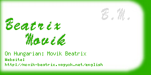 beatrix movik business card